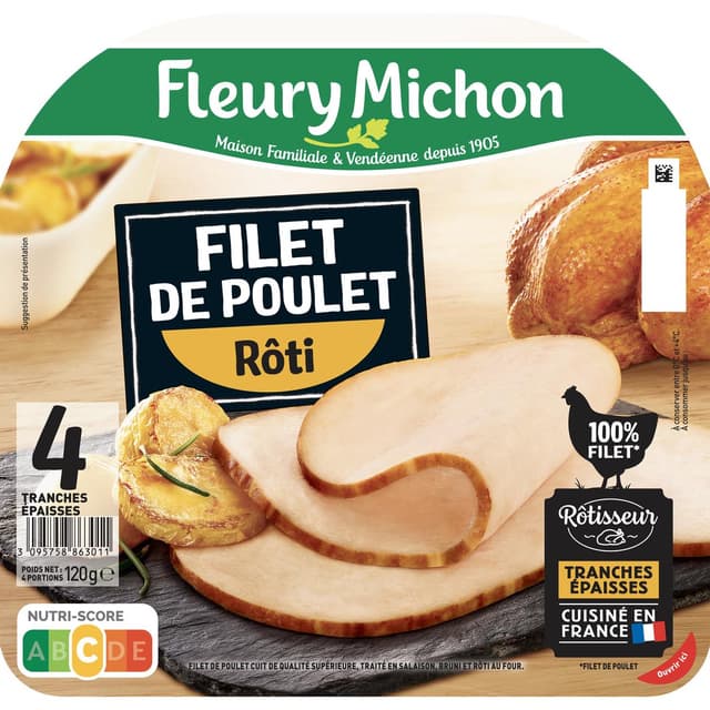 3095758863011 - Fleury Michon - Filet de Poulet Rôti, 4 tranches