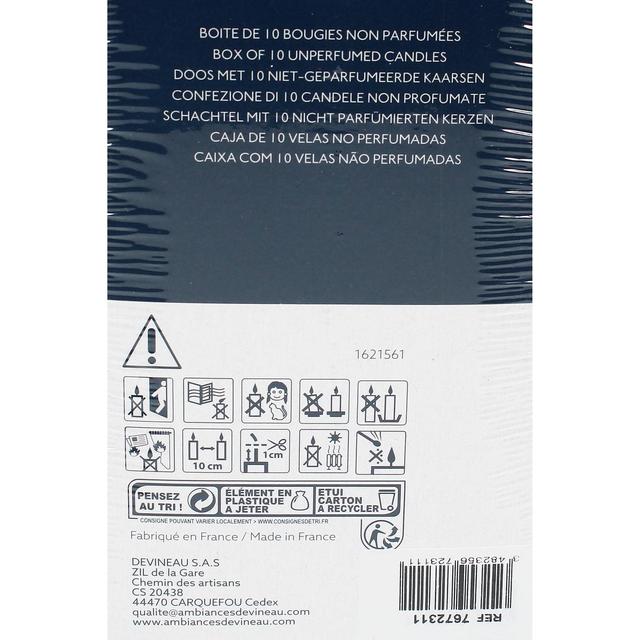 3482356723111 - Ambiances Devineau - Bougies non parfumées rouges