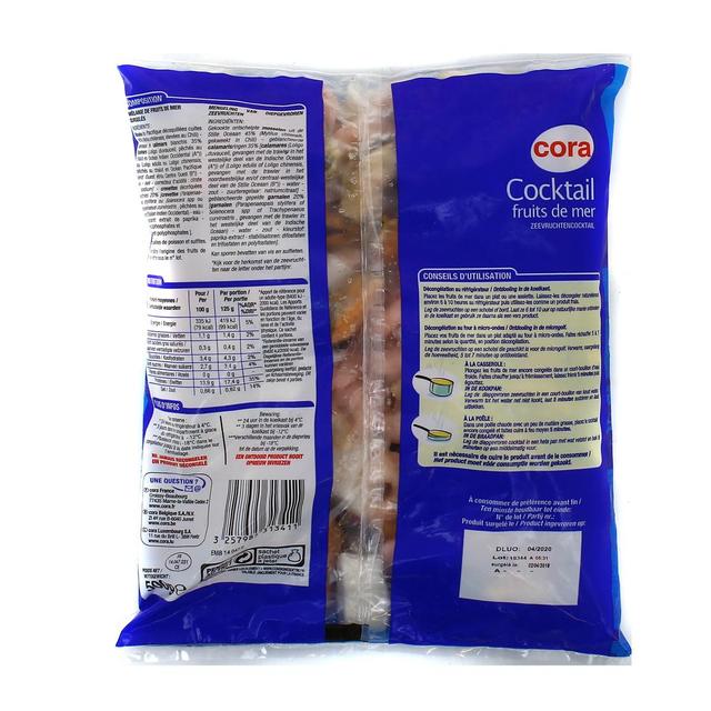3257985313411 - Cora - Cocktail de 3 fruits de mer- Moules, Calmar, Crevettes