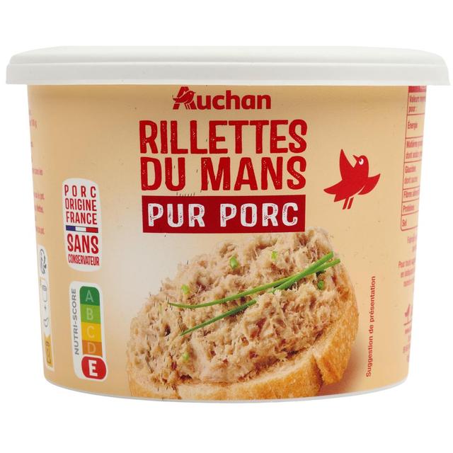 3254566593811 - Auchan - Rillettes du Mans Pur Porc