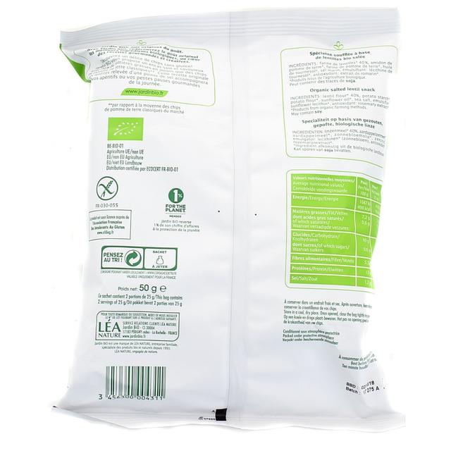 3456300004311 - Jardin Bio Etic - Chips de lentilles bio sans gluten