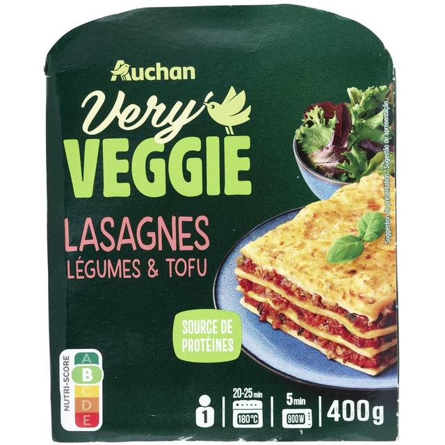 3596710435111 - Auchan - Lasagnes Végétales aux Légumes et Tofu