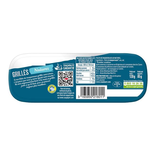 3165950216011 - Saupiquet - Filets de Maquereaux Grillés Natures