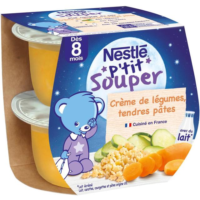 7613035096011 - Nestlé - P'tit Souper - Crème de Légumes, Tendres Pâtes Bol Bébé Dès 8 mois