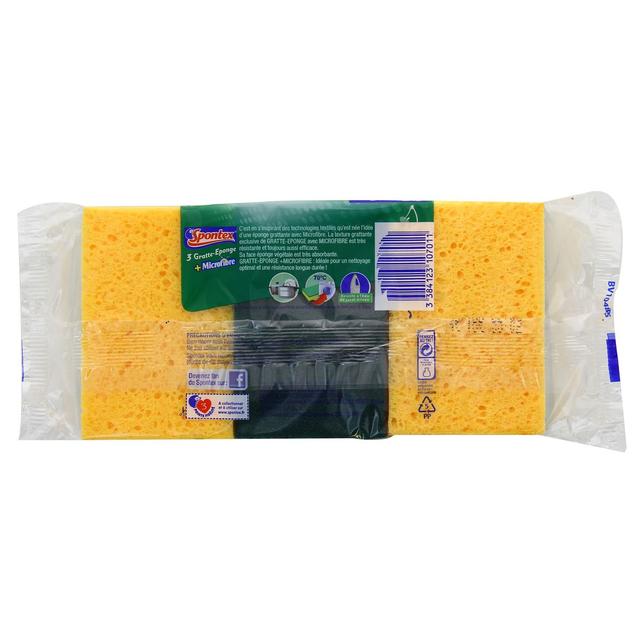 3384123107011 - Spontex - Éponges gratte eponge + microfibre