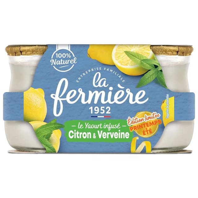 3279231148011 - La Fermière - Yaourt Citron Verveine