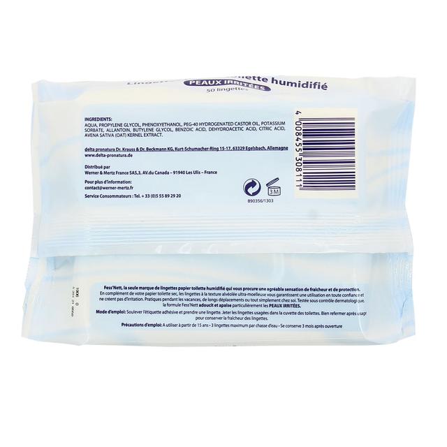 4008455308111 - Fess'Nett - Lingette papier toilette pour peaux irritées