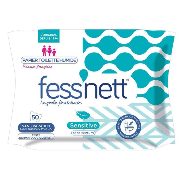 4008455308111 - Fess'Nett - Lingette papier toilette pour peaux irritées