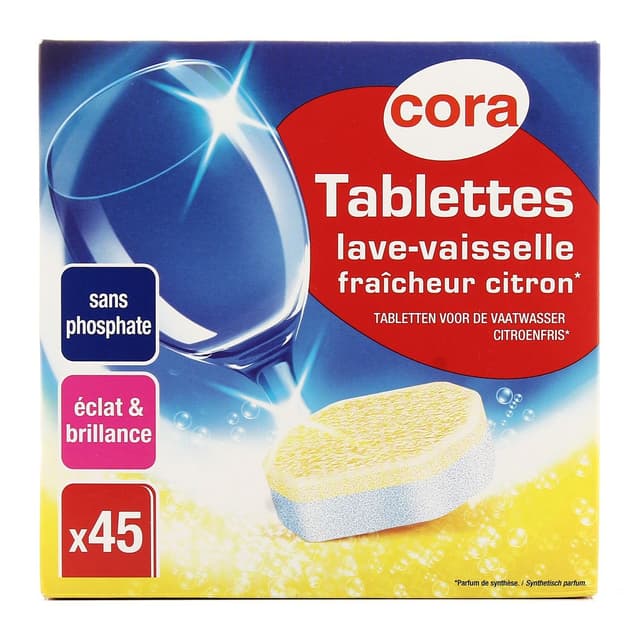 3257984658711 - Cora - Tablettes lave-vaisselle fraîcheur citron