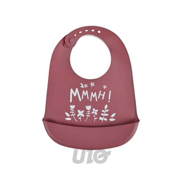 3574380638711 - BEBE DOUCEUR - Bavoir Silicone Bébé forêt Magique 30cm Bois De Rose