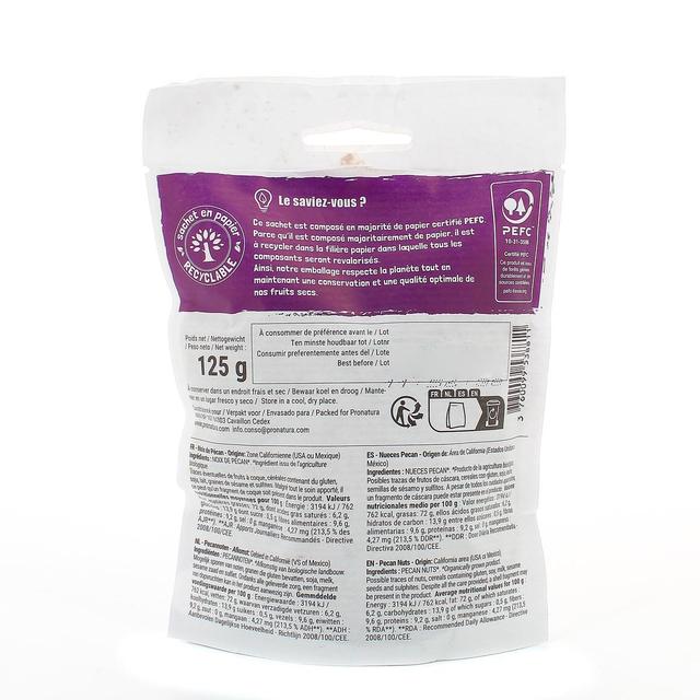 3760099538811 - Pronatura - Noix de pécan bio, sans sel ajouté