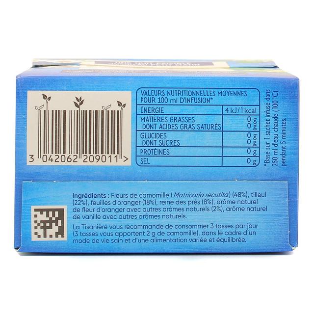 3042062209011 - La Tisanière - Infusion nuit calme reine des près, camomille, tilleul, oranger