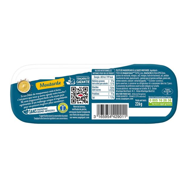 3165954429011 - Saupiquet - Filets de Maquereaux à la Moutarde- Format Familial