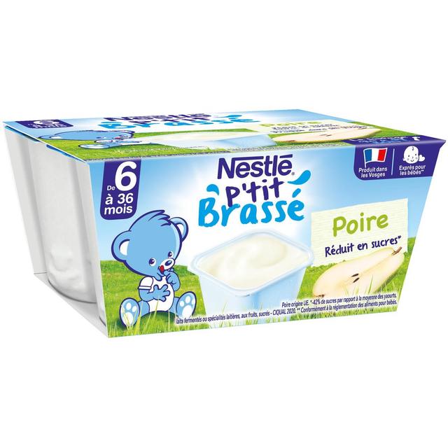 7613035009011 - Nestlé - P'tit Brassé - Dessert Lacté Poire Coupelle Bébé Dès 6 mois