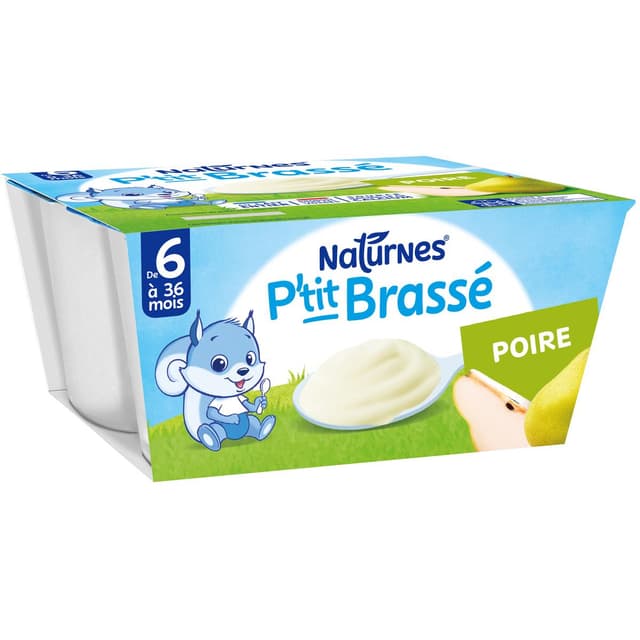 7613035009011 - Naturnes® - P'tit Brassé - Dessert Lacté Poire Coupelle Bébé Dès 6 mois