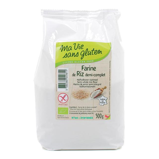 3380380049811 - Ma Vie Sans Gluten - Farine de riz 1/2 complet, sans gluten,Bio