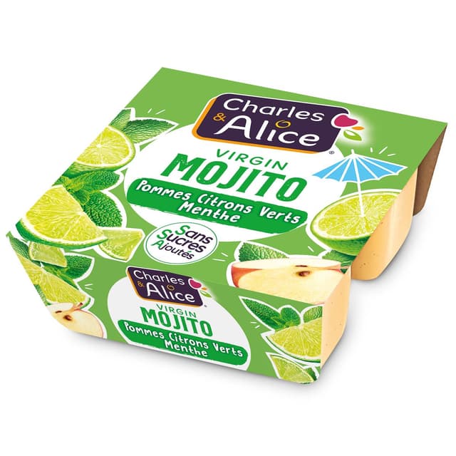 3297760080312 - Charles et Alice - Compote virgin mojito sans sucre ajouté