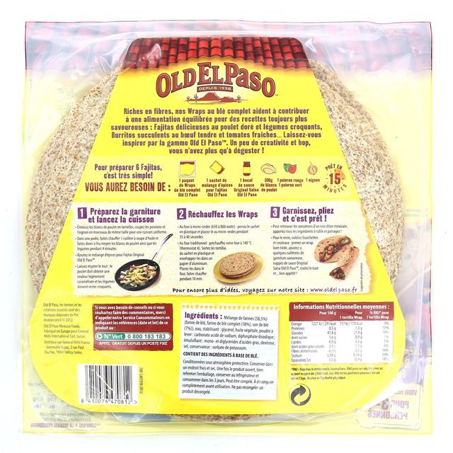 8410076470812 - Old el Paso - 6 galettes wraps de blé complet