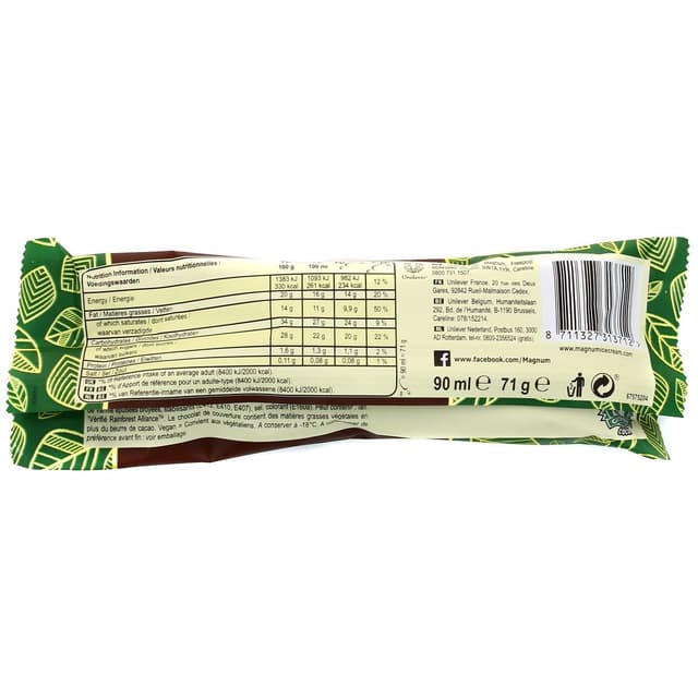 8711327313712 - Magnum - Bâtonnet glacé Vegan Classic 90ml