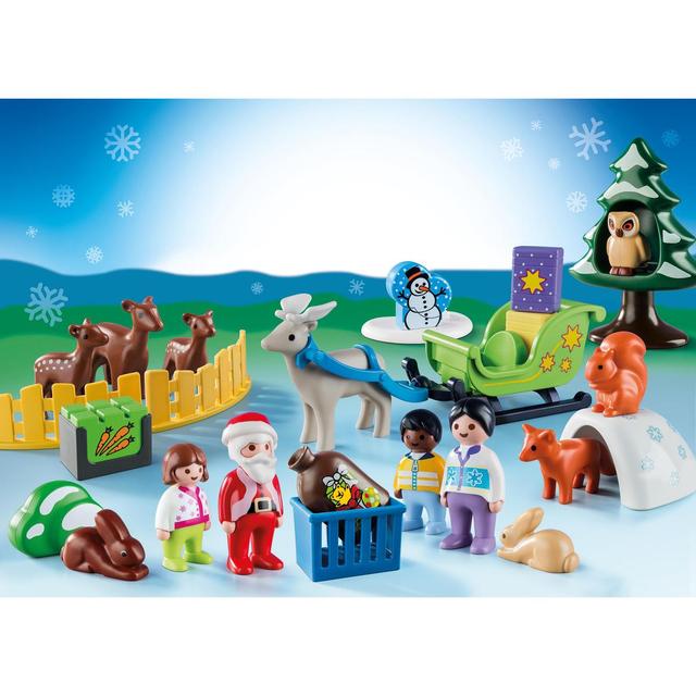 4008789093912 - PLAYMOBIL® Christmas - Calendrier de l'Avent Père Noël animaux forêt