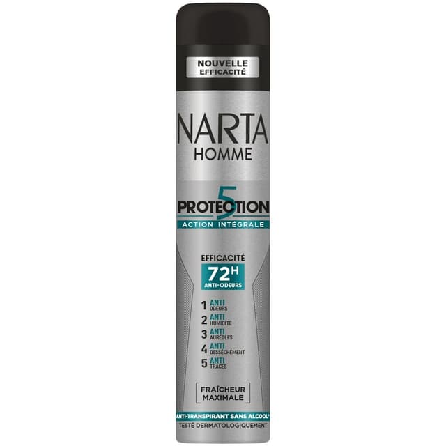 3600551204512 - Narta Homme - Déodorant Homme Protection 5 Action Intégrale