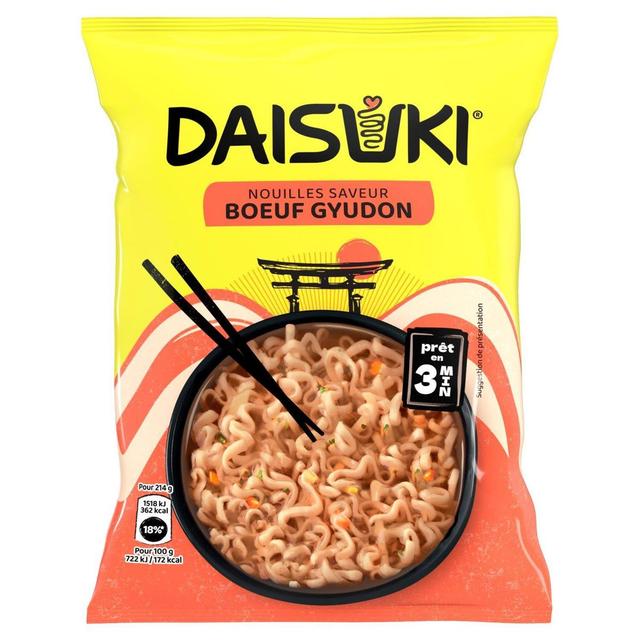 3036815444712 - Daisuki - Nouilles Instantanées Boeuf Gyudon en Sachet