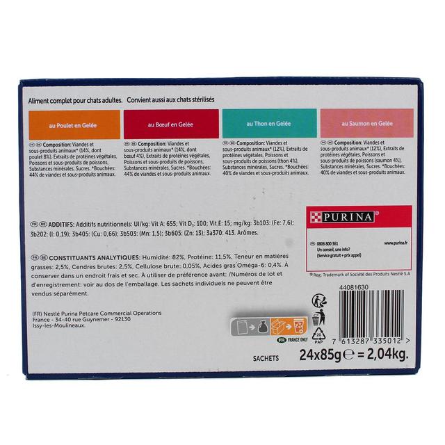 7613287335012 - Purina - Félix - Sachets en Gelée Tendres Effilés Sélection Mixte 4 variétés pour chat