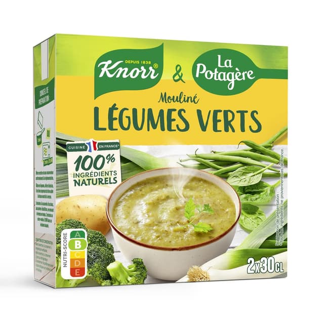3274935206012 - Knorr & La Potagère - Mouliné de Légumes Verts Soupe liquide en brique individuelle