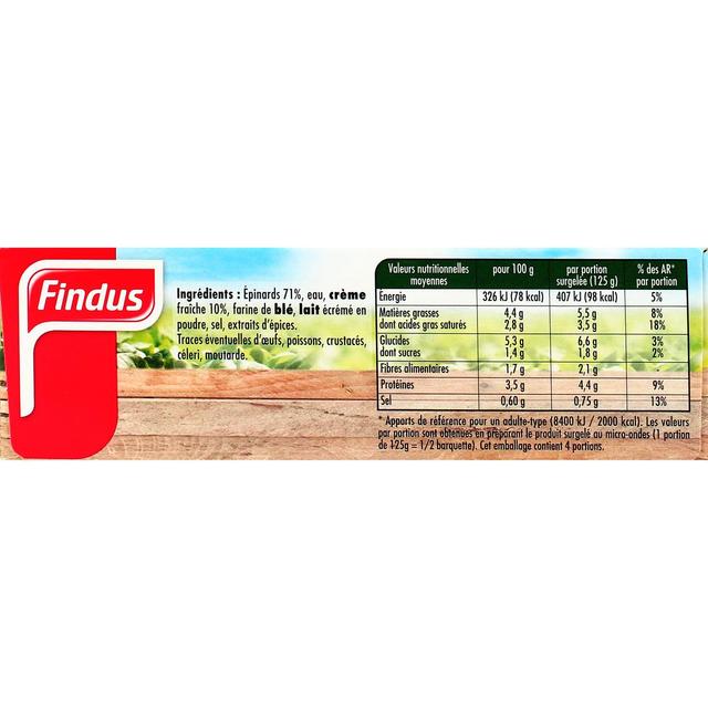 3599741006312 - Findus - Epinards Hachés à la Crème