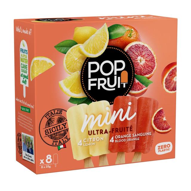 3760124196412 - Pop' Fruit - Minis sorbets citron orange sanguine de Sicile
