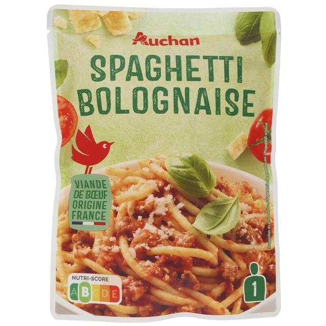 3596710356812 - Auchan - Spaghetti à la bolognaise sachet express micro-ondes