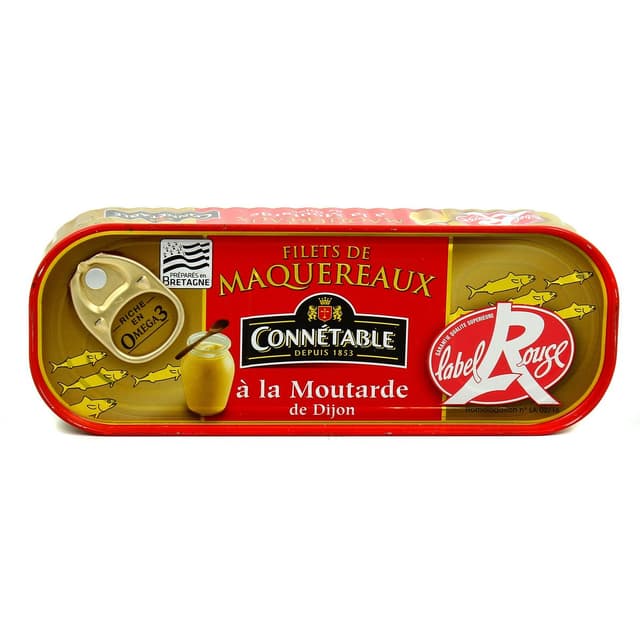 3263670297812 - Connetable - Filets de Maquereaux à la Moutarde de Dijon Label Rouge