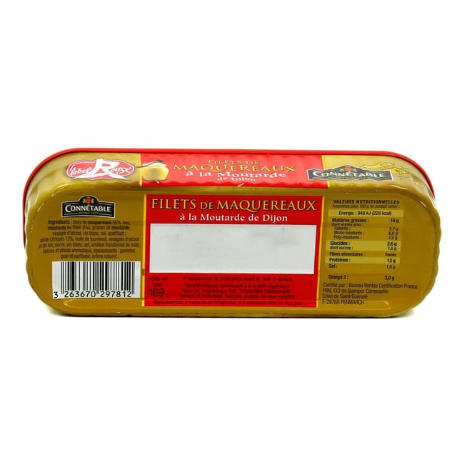 3263670297812 - Connetable - Filets de Maquereaux à la Moutarde de Dijon Label Rouge