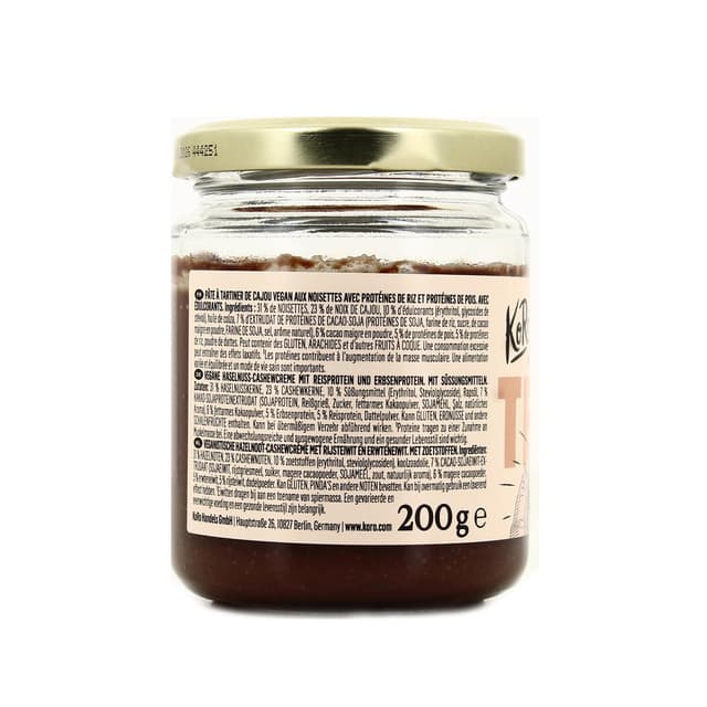 4255582817812 - Koro - Pâte à tartiner protéinée vegan noisette-cacao x Teddy Riner