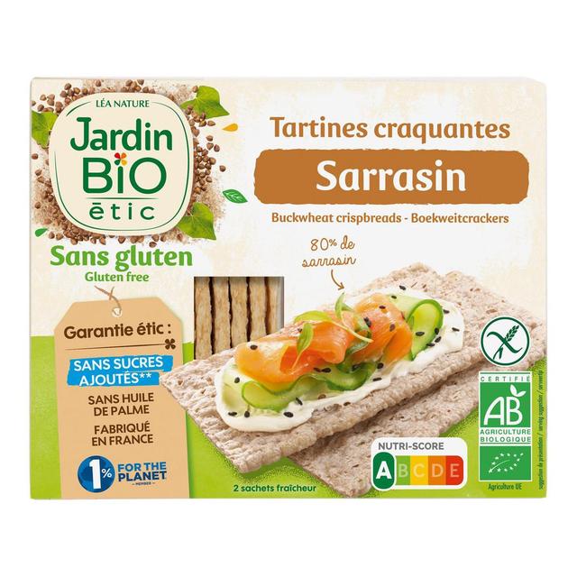 3760020508012 - Jardin Bio Etic - Tartines craquantes 80% sarrasin bio sans gluten, sans sucres ajoutés