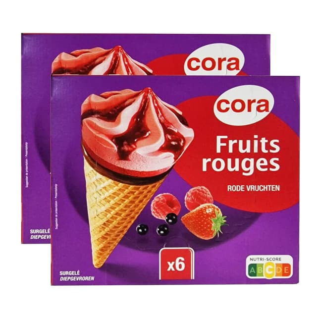 2050000388712 - Cora - 6 Cônes Fruits Rouges
