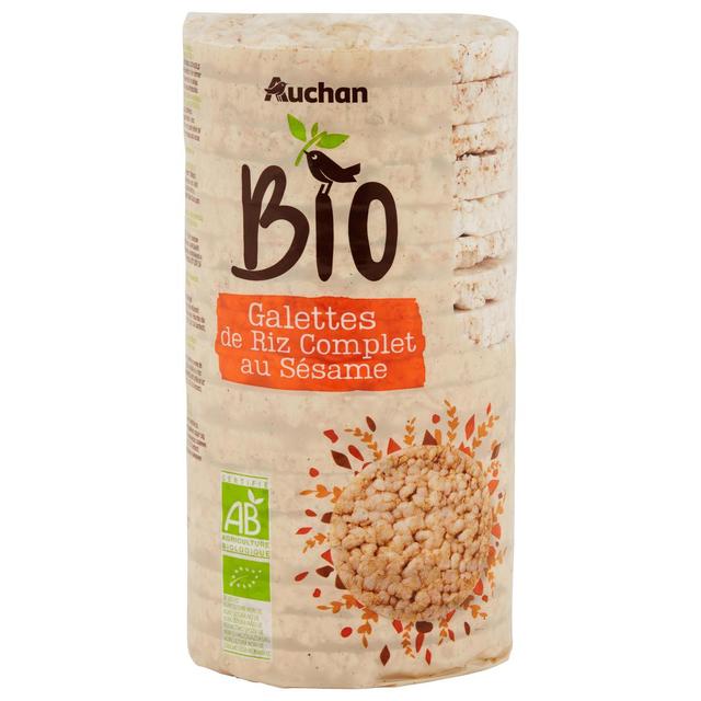 3596710519712 - Auchan BIO - Galettes de riz complet au sésame bio