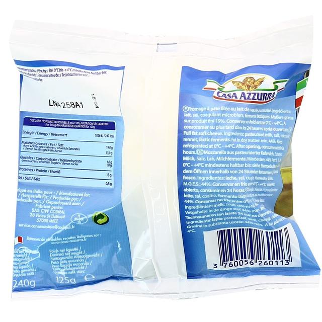 3760056260113 - Casa Azzurra - Mozzarella de vache