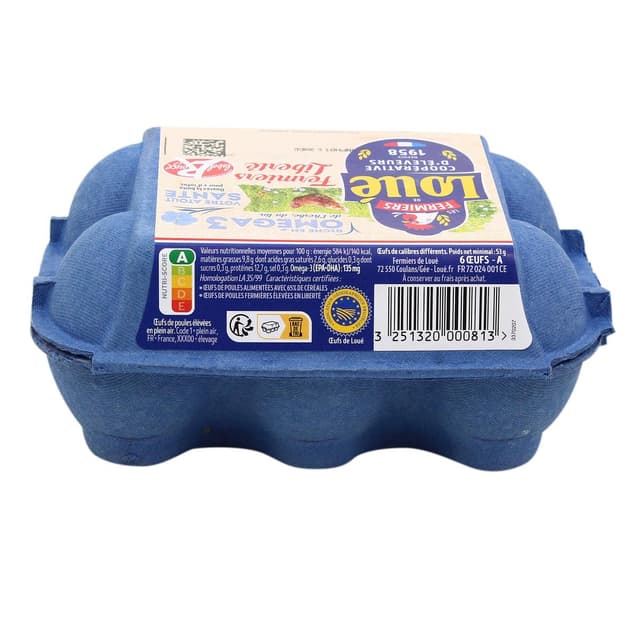 3251320000813 - Loué - Oeufs Label Rouge Fermier Omega 3