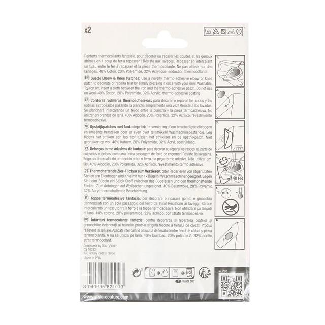 3040695821013 - Style couture - Coudes et genoux aspect daim