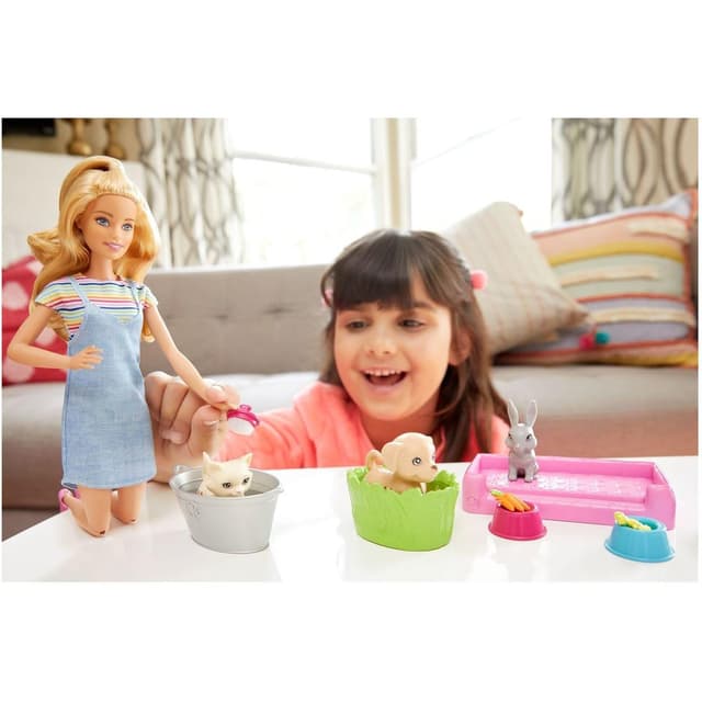 0887961691313 - Barbie - Mattel - Le bain des animaux- Barbie- Fxh11