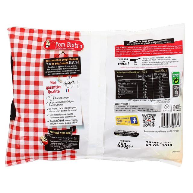 3760032002713 - Pom Bistro - Poêlée de demi grenaille à l'ail et piment d'Espelette