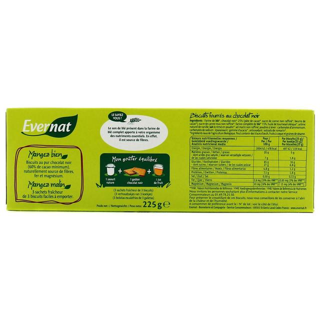3396410102913 - Evernat - Goûters bio chocolat noir