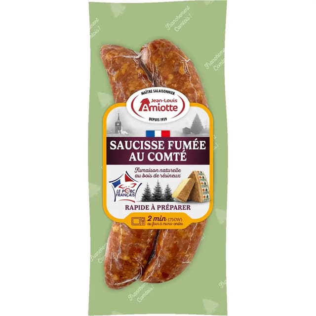 3333420003113 - Jean-Louis Amiotte - Saucisses fumées au comté