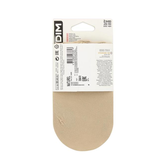 3610862233613 - Dim - 2 paires de Protège pieds invisifit Naturel