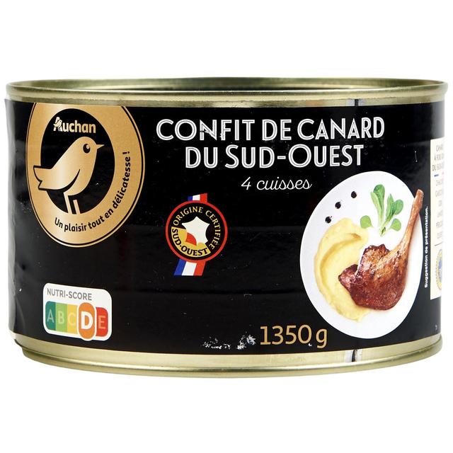 3596710403813 - Auchan Terroir - Confit de canard IGP du Sud-Ouest 4-5 cuisses