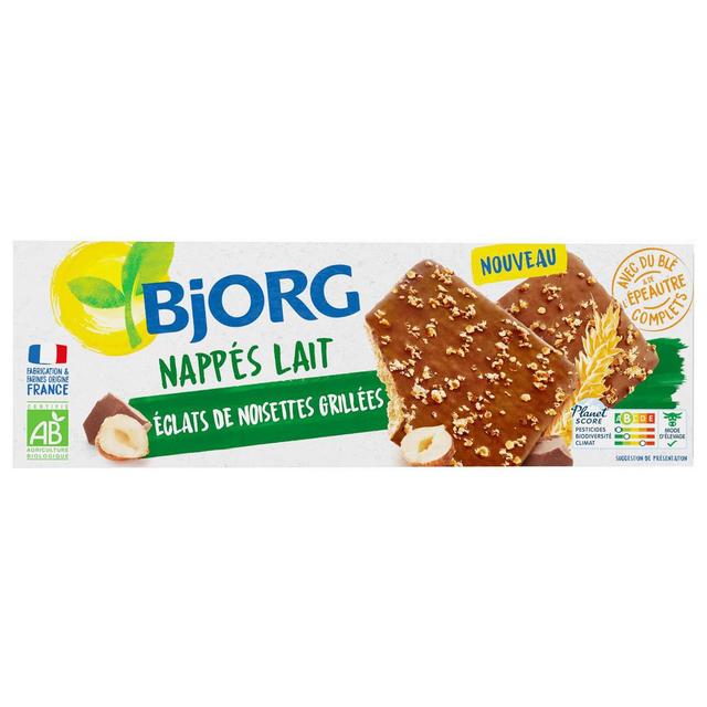 3229820804613 - Bjorg - Biscuits Nappés lait, éclats de noisettes grillées bio