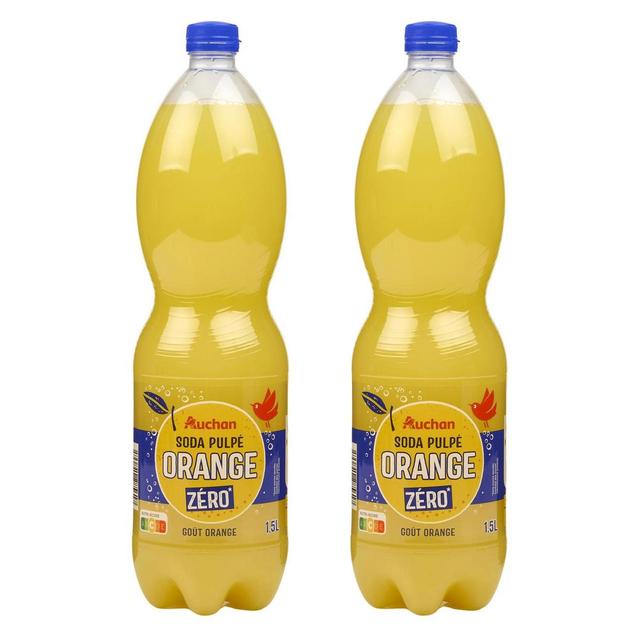 2050000406713 - Auchan - Soda pulpée à l'orange zéro