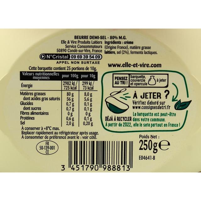 3451790988813 - Elle&Vire - Beurrier tendre 1/2sel