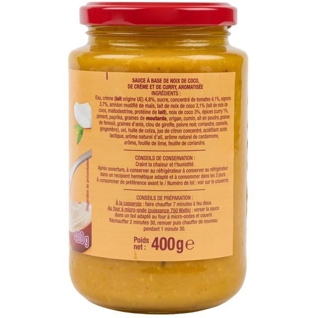 3596710429813 - Auchan - Sauce curry à la noix de coco en bocal